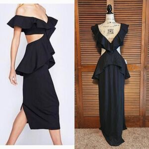 Fame And Partners Firefly Cutout Off Shoulder Dress